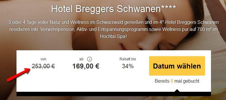 3/4 Tage Wellness im Schwarzwald im 4*Hotel Breggers Schwanen ab 169Euro