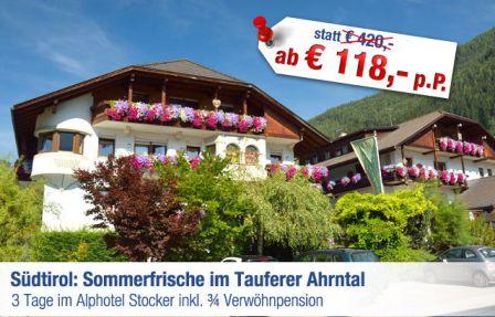 Deal des Tages! 3- 8 Tage im Südtiroler Ahrntal ab 118 statt 420 Euro