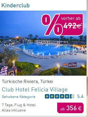 7 Nächte Türkei ins Club Hotel Felicia Village All Inclusive ab 356 Euro