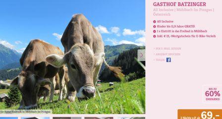 3 Tage in Österreich im Gasthof Batzinger All Inclusive ab 69 €